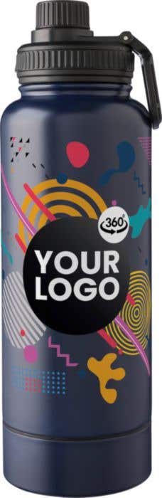 Stainless steel double-walled drinking bottle 1000 ml Nathaniel