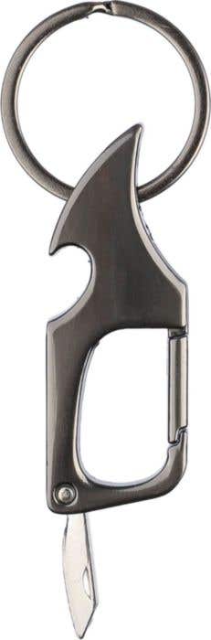 Llavero multiherramientas de metal con mosquetón Bella