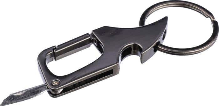 Metalen karabijnhaak sleutelhanger Bella