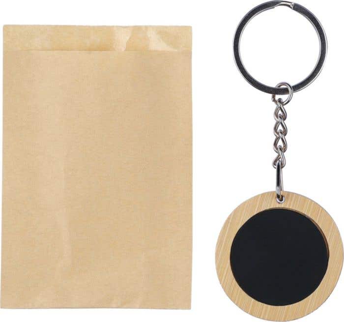 Portachiavi in bambù forma tonda Gene