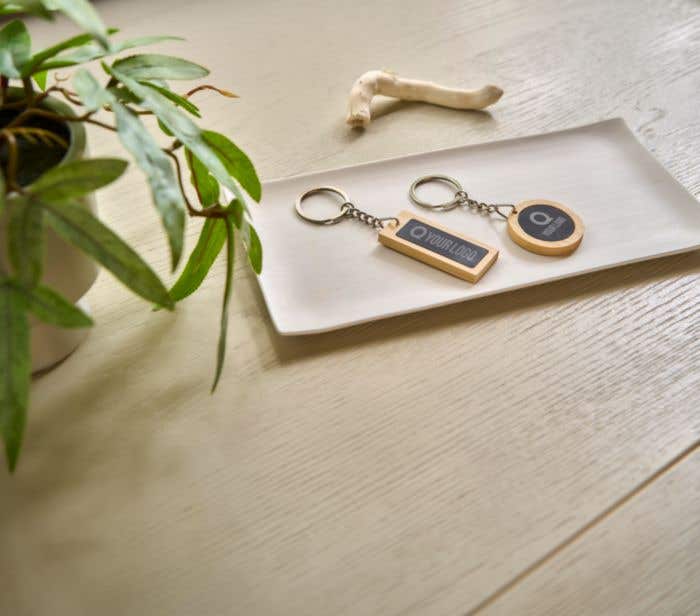 Sleutelhanger Gene | Bamboe | Rond