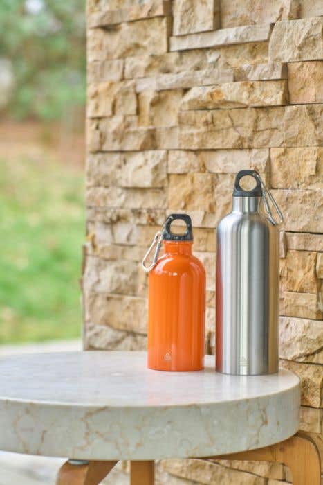 Recycled stainless steel single walled bottle (400 ml) Sable