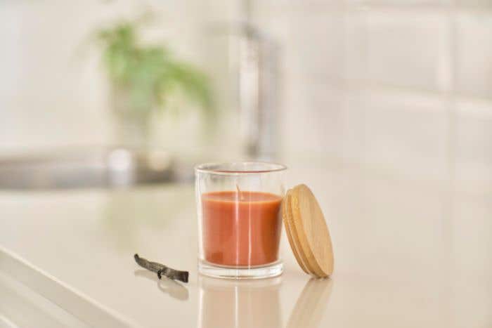 Candle Riven | Glass with bamboo lid