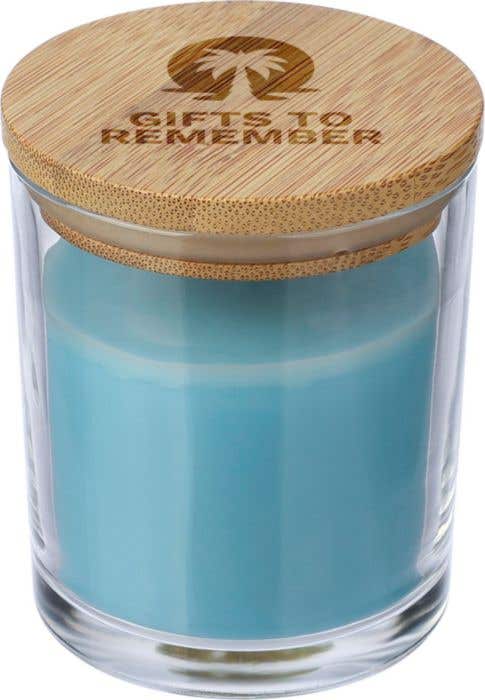 Candle Riven | Glass with bamboo lid