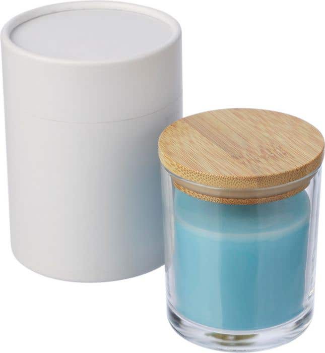 Candle Riven | Glass with bamboo lid