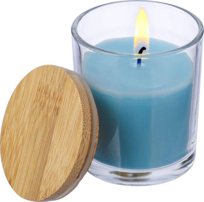 Candle Riven | Glass with bamboo lid