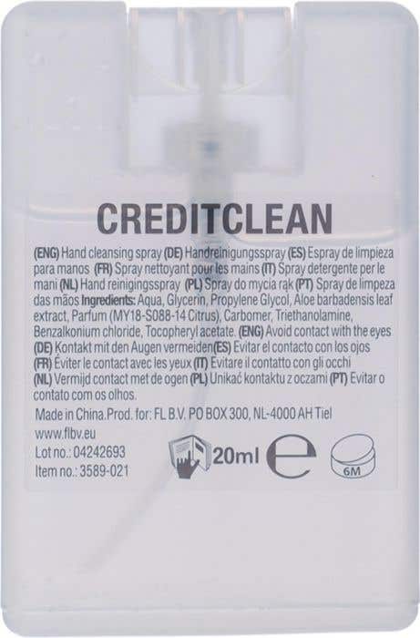 Hand cleansing spray Creditclean