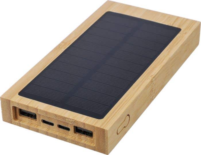 Power bank Elz | Bamboo | Solar | 10,000 mAh