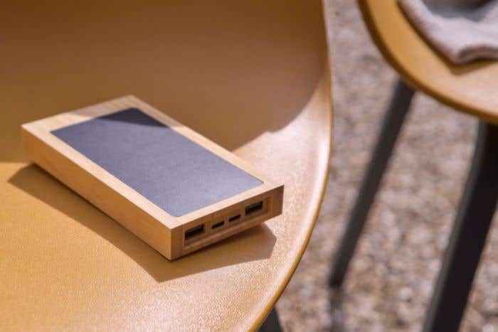 Power bank Elz | Bamboo | Solar | 10,000 mAh