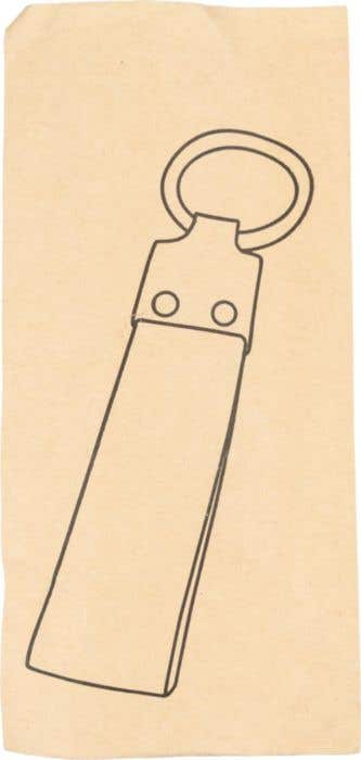 Porte-clés en denim Enzi