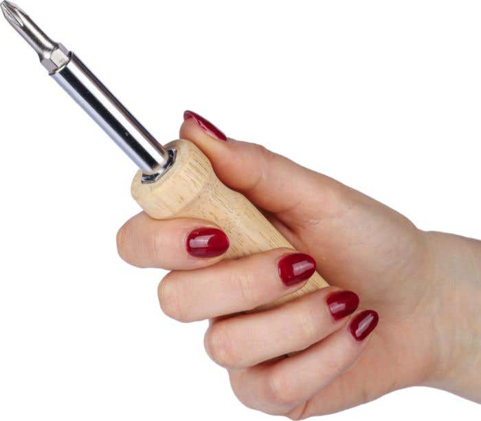 Rubberwood screwdriver set Leni