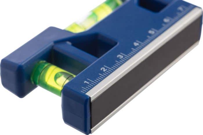 Recycled ABS spirit level keychain Indira