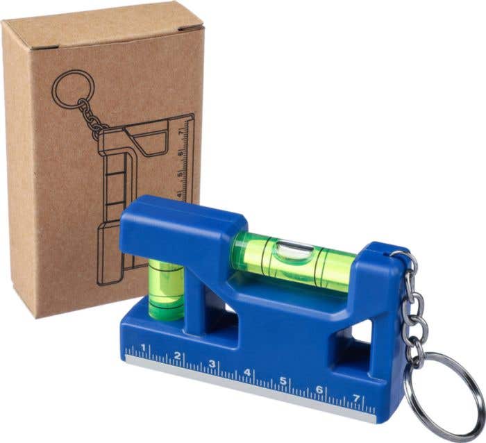 Recycled ABS spirit level keychain Indira