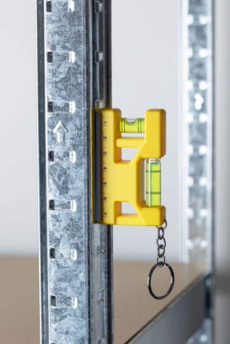 Recycled ABS spirit level keychain Indira