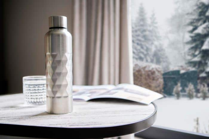 Recycled stainless steel single-walled drinking bottle (800 ml) Talin