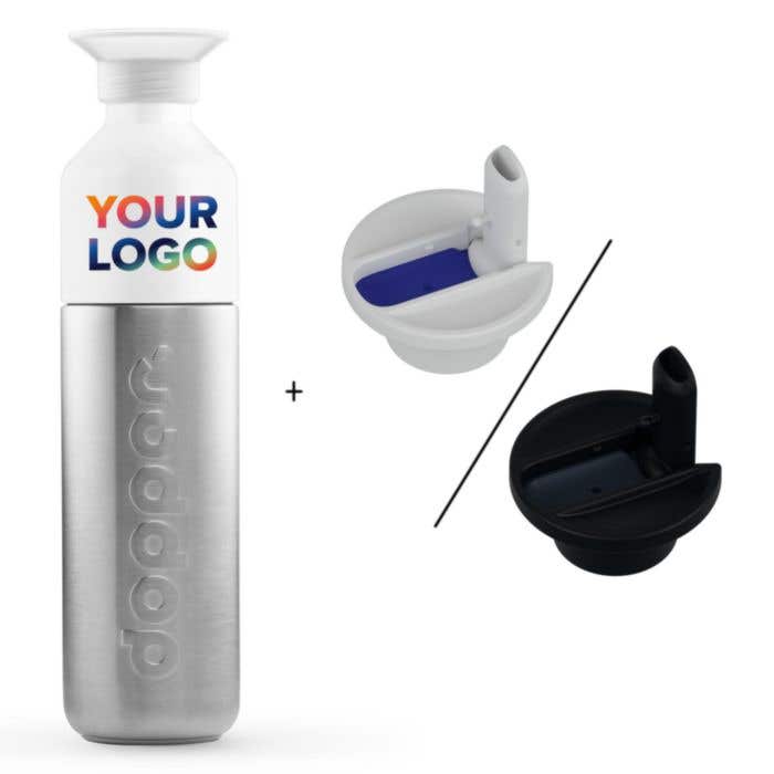 External Dopper Dopper Solid Steel 490 ml with Flip Straw | Giving Europe
