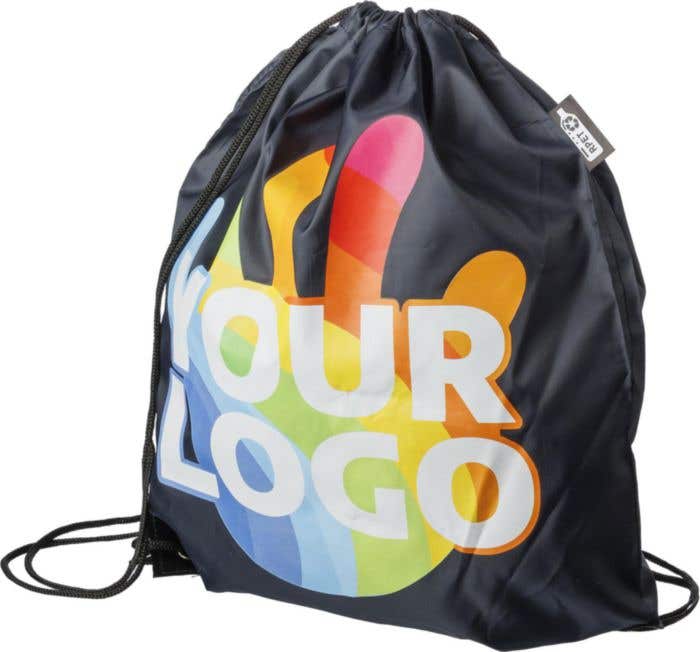 Gerecyclede rPET polyester (210D) trekkoord rugtas Enrique