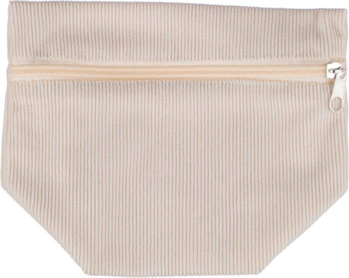 Corduroy zippered cosmetic pouch Tia