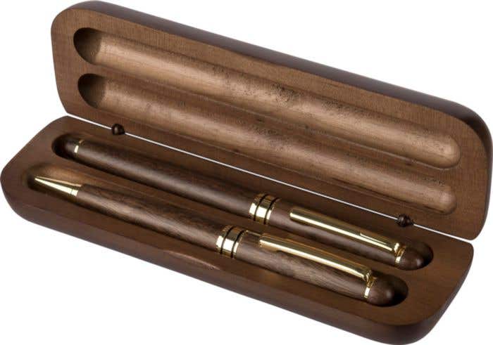 Stylo bille twist en bois de noyer Noa