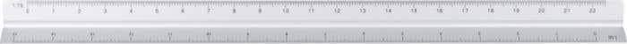 Aluminium 30 cm triangle-shaped ruler Tavi