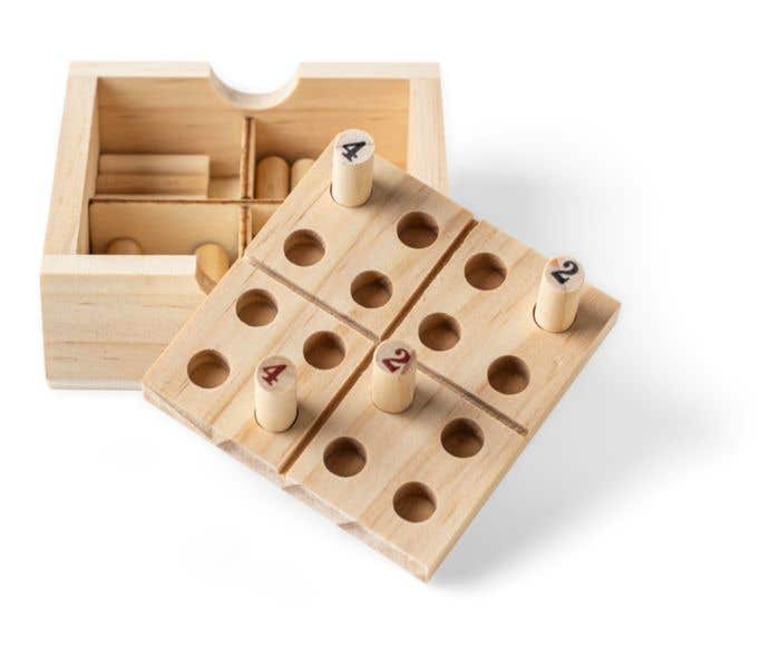 Mini Sudoku set Kenza | Pine wood