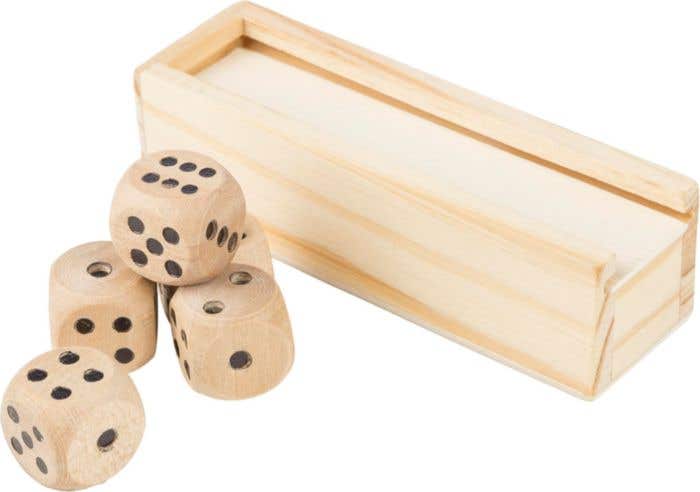 Beech wooden dice set Celine