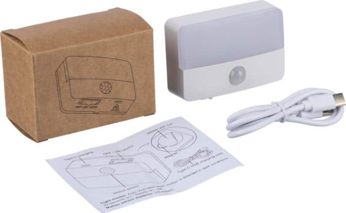 Recycled ABS oplaadbaar sensorlicht Ari