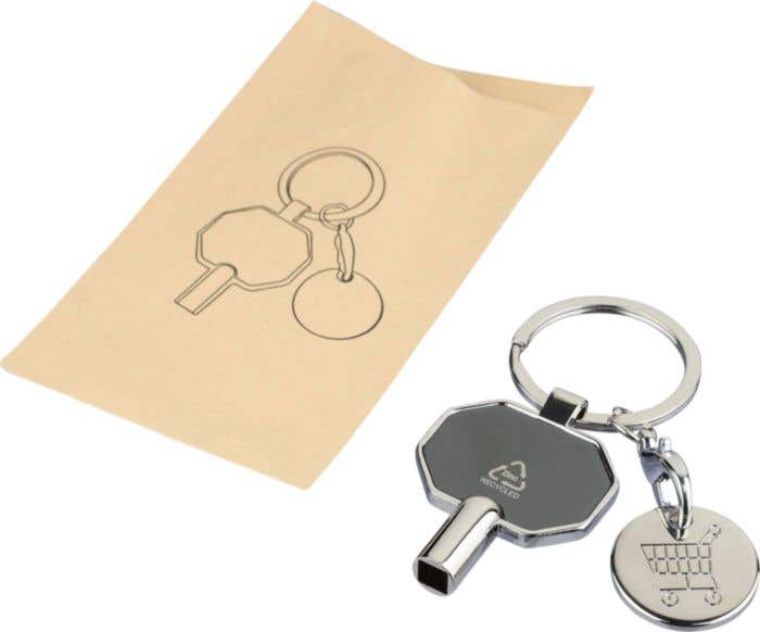 Recyclede zinklegering ontluchting sleutelhanger Mara