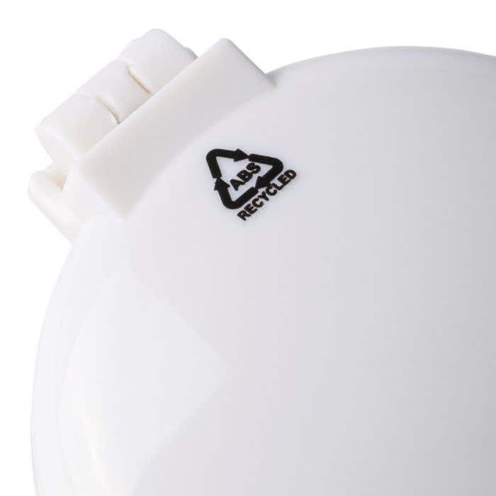 Opvouwbare gerecyclede ABS haarborstel met spiegel Eloi