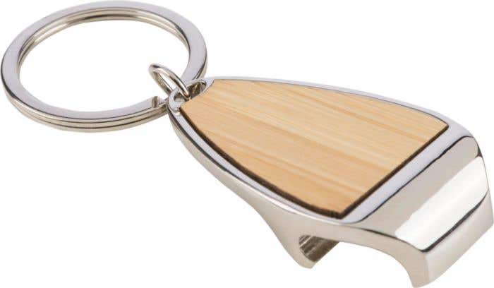 Key chain with bottle opener Kellan | Bamboo inlay