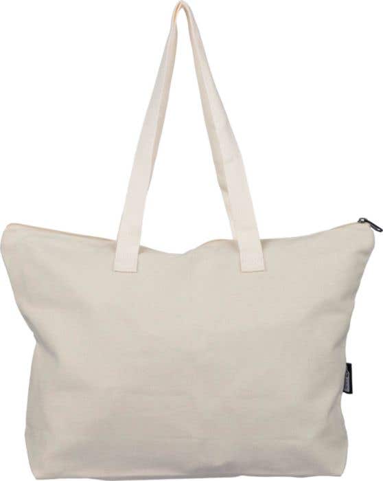 Saco de compras de polycotton reciclado (330 g/m2) Malina