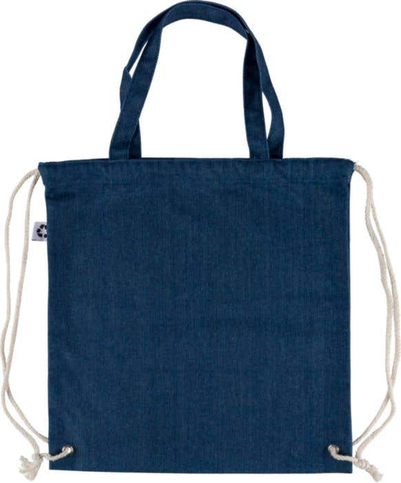 Recycelte Denim-Kordeltasche Dex