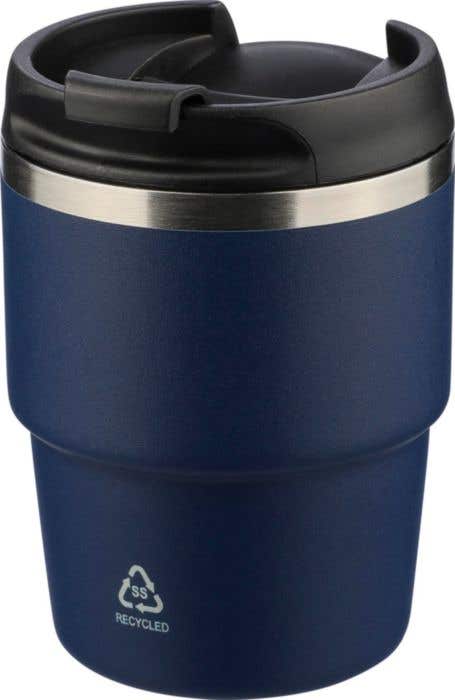 Mug double paroi de 175 ml en acier inoxydable recyclé Oli