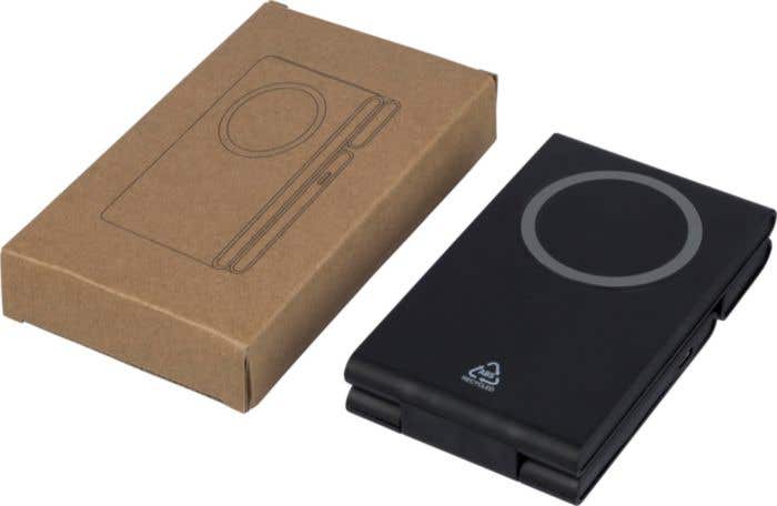 Draadloze oplader Valerio | Gerecycled | 3-in-1 | Magnetisch