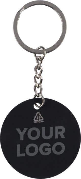 Recycled stainless steel soccer ball keychain Ciro