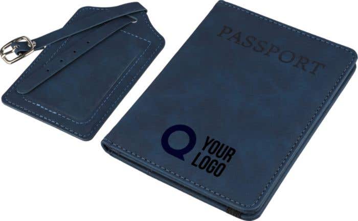 Recycled PU passport holder and luggage label Zani