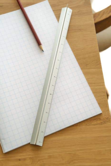 Aluminium 30 cm triangle-shaped ruler Tavi