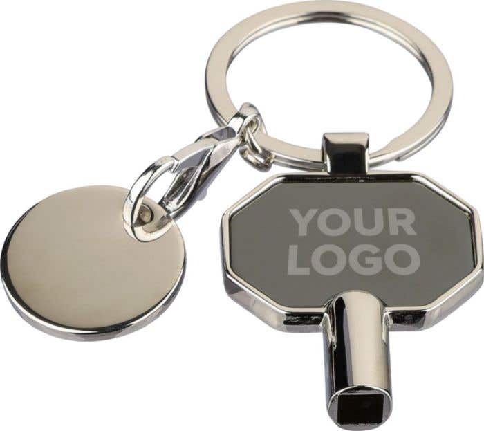 Recyclede zinklegering ontluchting sleutelhanger Mara