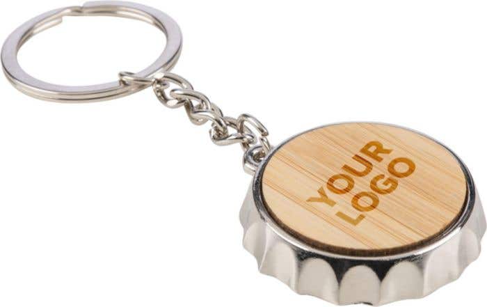 Sleutelhanger met flesopener Finn | Bamboe inleg