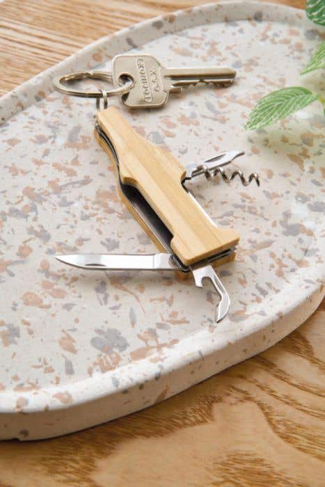 Sleutelhanger met multitool Inaya | Bamboe