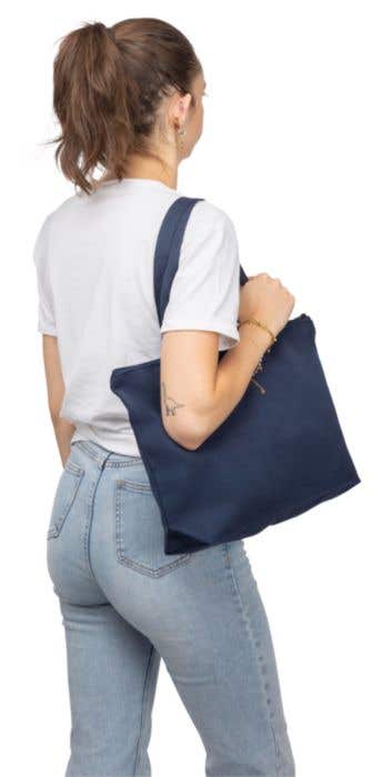 Saco de compras de polycotton reciclado (330 g/m2) Malina