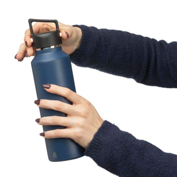 Gerecyclede roestvrijstalen dubbelwandige fles (600 ml) Mace