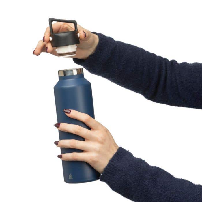 Recycled stainless steel double-walled bottle (600 ml) Mace