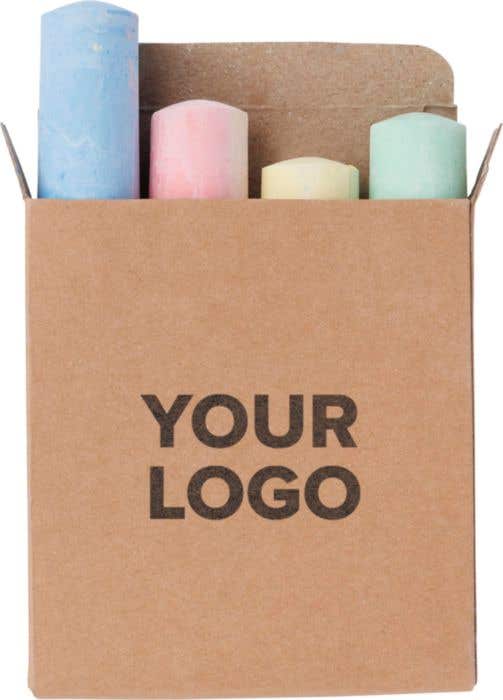 Caja de cartón con 4 tizas Orville