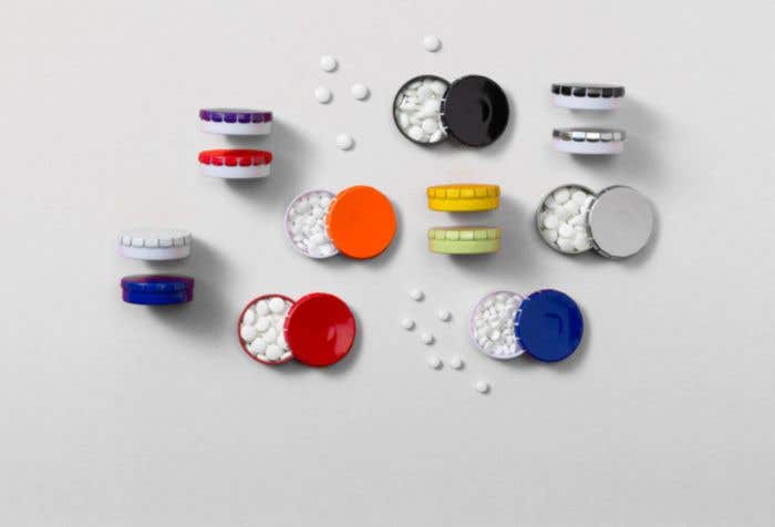 Mentine tascabili, custodia in latta Anika