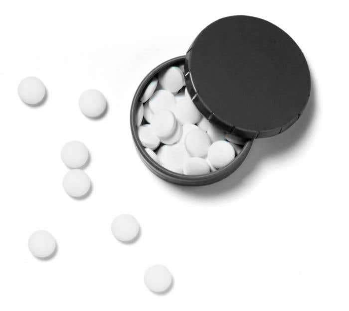 Tin with mints Anika