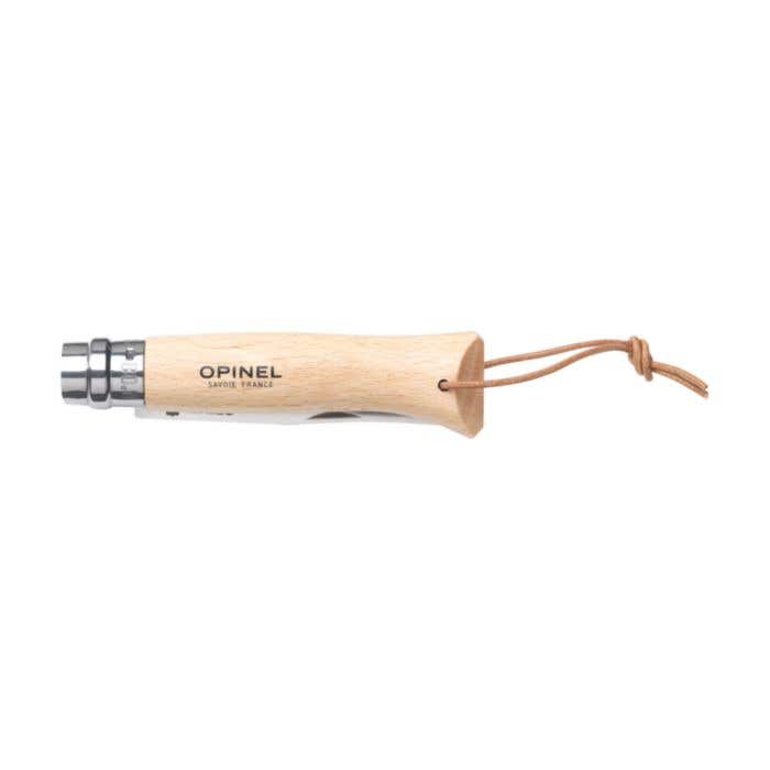 Opinel Inox No 08 Natural pocket knife | With belt pouch