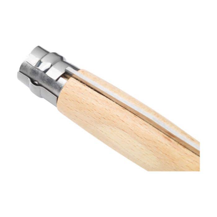 Opinel Inox No 08 Natural pocket knife | With belt pouch