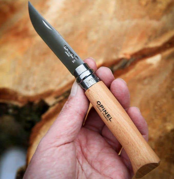 Opinel Inox No 08 pocket knife | With belt pouch