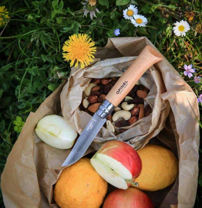 Opinel Inox No 08 pocket knife | With belt pouch